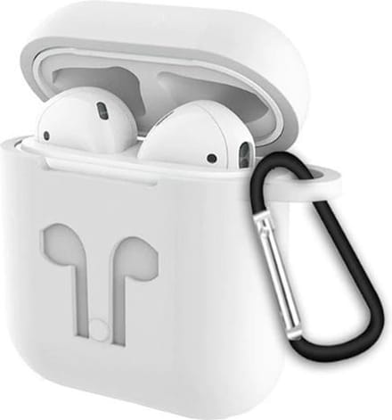 Siliconen hoesje geschikt voor Apple AirPods - 3 in 1 set! - Wit