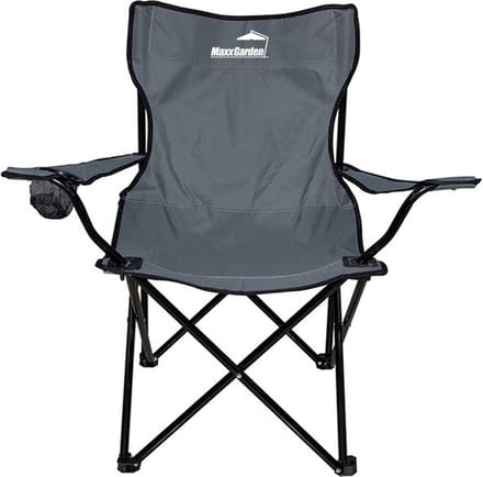 MaxxGarden Campingstoel - Vouwstoel - Campingstoel Opvouwbaar - Alluminium - Grijs