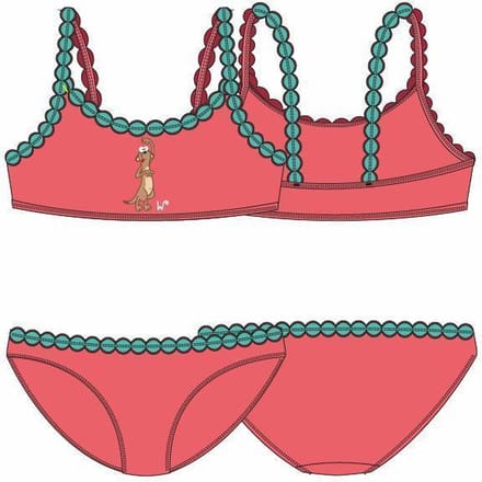Woody bikini koraal roze - 4 jaar