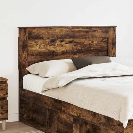 vidaXL Hoofdbord Gerookt eiken Bewerkt hout