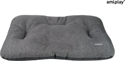 Amiplay Rechthoekig kussen Palermo donker grijs maat-M / 55x45x6cm