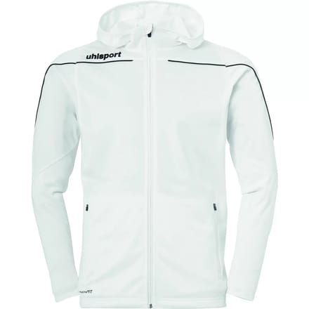 Uhlsport Stream 22 Trainingsjas Met Capuchon Kind Wit-Zwart Maat 152