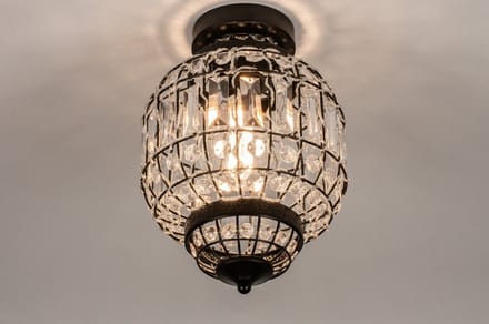 Lumidora Plafondlamp 74334 - Plafonniere - MO - E27 - Zwart - Metaal - ⌀ 22 cm