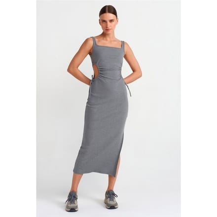 Mouwloze Bodycon Midi Jurk Met Uitsnijding