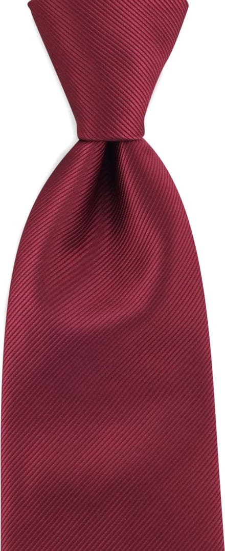 JB Collection - Stropdassen - stropdas bordeauxrood repp - bordeauxrood