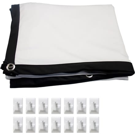 Écran de projecteur de 150 pouces 16:Écran de projection de film 9 HD 4K pliable portable double face avec crochets pour