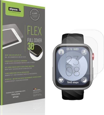 dipos FLEX – 2x Matte Screenprotector geschikt voor TAOLOON MT500 | Volledige Schermbescherming | Case-Friendly