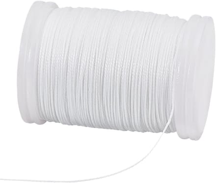 0.5mm Gewaxed Koord 130m - Wit Waxed Draad voor DIY Armbanden, Kettingen en Macramé Projecten
