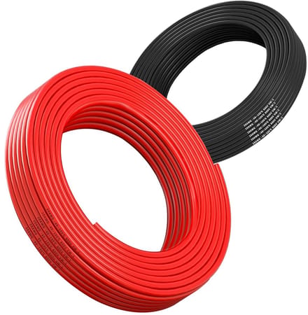 Flexibele 10AWG elektrische draadkabel 2 x 5 meter – Hoge temperatuur, zuurstofvrij, meervoudig vertind koper