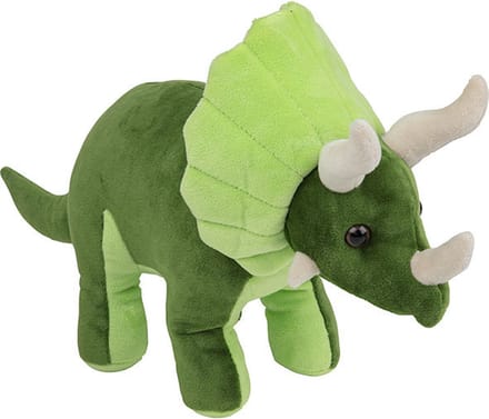 Nature Planet Triceratops knuffel - 20 cm - pluche - speelgoed - knuffeldier dino - dinosaurus