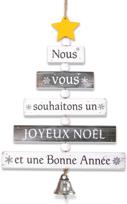 Decorative Christmas Tree Plate Decoration for Christmas and New Year (French)