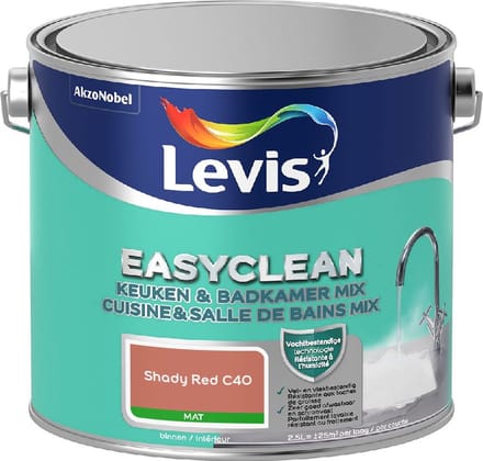 Levis - Easyclean Keuken & Badkamer Mix - Shady Red C40 - Mengverf - 2,5 L