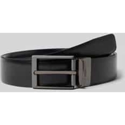 JOOP! Leren Riem Adjustable Coll. Belt 3,5 CM W100 Black-D`Blue Zwart Donkerblauw