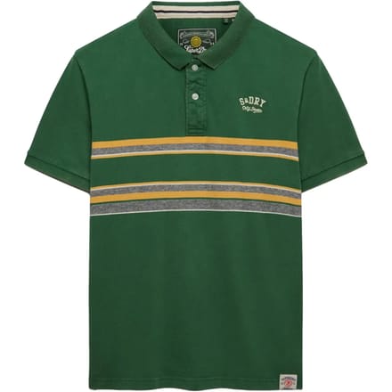 Superdry Vintage Stripe Korte Mouw Poloshirt Groen M Man