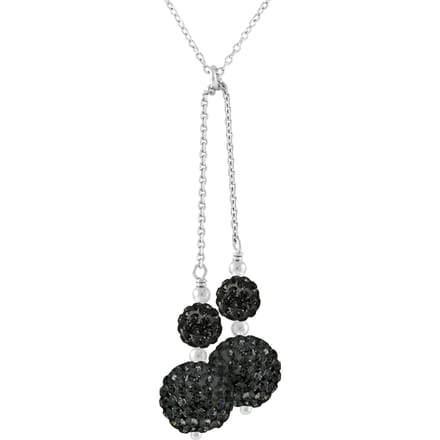 Ketting Jij en mij Crystal Preciosa Black Silver 925
