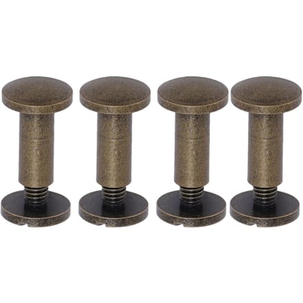 20 Set 8 X 10mm Bindklinknagels Boog Sleufschroefkop Zinklegering 8 X 5mm Bindschroeven voor DIY PU