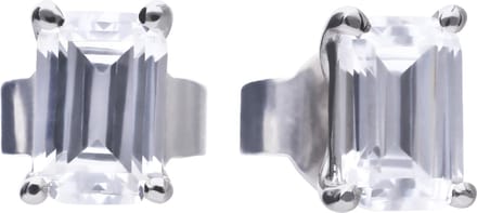 Diamonfire Zilveren Oorknoppen Dainty Emerald Cut 806.0450.00