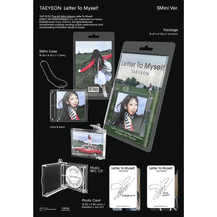 TAEYEON (SNSD) [LETTRE À MOI-MÊME] 6e MINI ALBUM MYSELF VER.