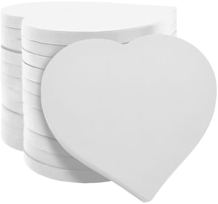 CombiCraft Blanco Plastic munten Hartje Wit - 100 stuks