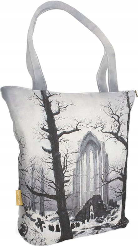 Shopper Tas Caspar David Friedrich "Begraafplaats in de sneeuw"
