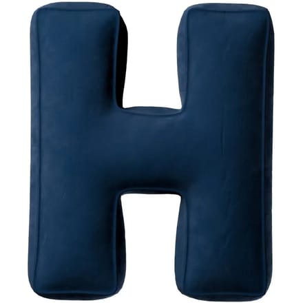 Kussen letter h Yellow Tipi Posh Velvet