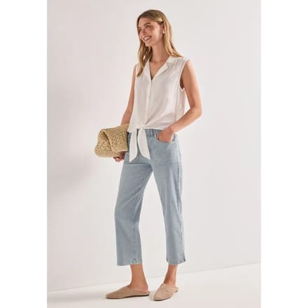 7/8 Straight Leg jeans in casual pasvorm met strepen