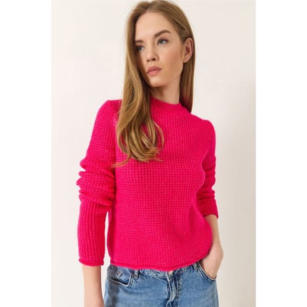 Gestructureerde Ribbels Crewneck Trui