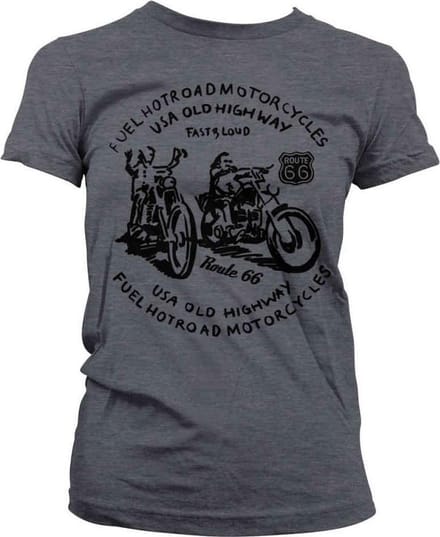 Route 66 Dames Tshirt -S- FUEL Grijs