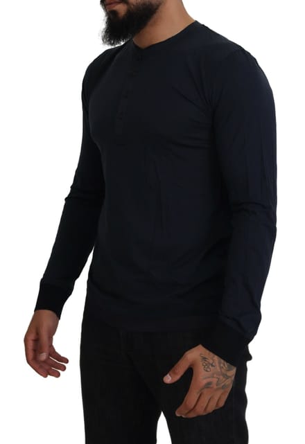 Henley-Kraag Lange Mouwen Trui