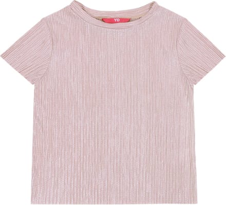 Zalmkleurige, glanzende blouse
