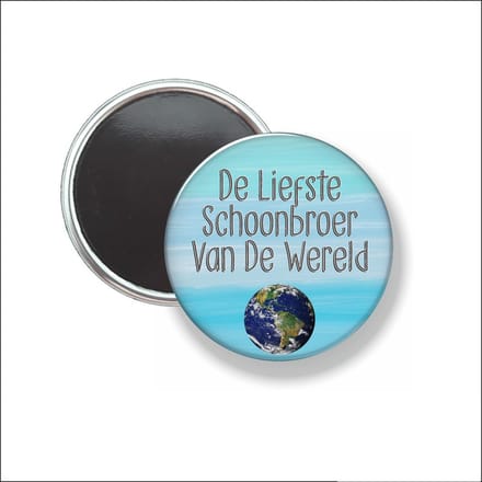 Button Met Magneet 58 MM - De Liefste Schoonbroer Van De Wereld - NIET VOOR KLEDING