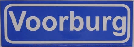 Souv© - magneet plaatsnaambord Voorburg