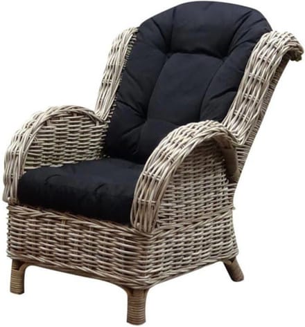 Naturel relax lounge tuinstoel - olefin black