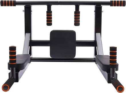 Pull-up Bar Wandmontage - Dip Station Home Gym - Kracht Training - Multifunctioneel Station - 440 lbs draagvermogen - Zwart