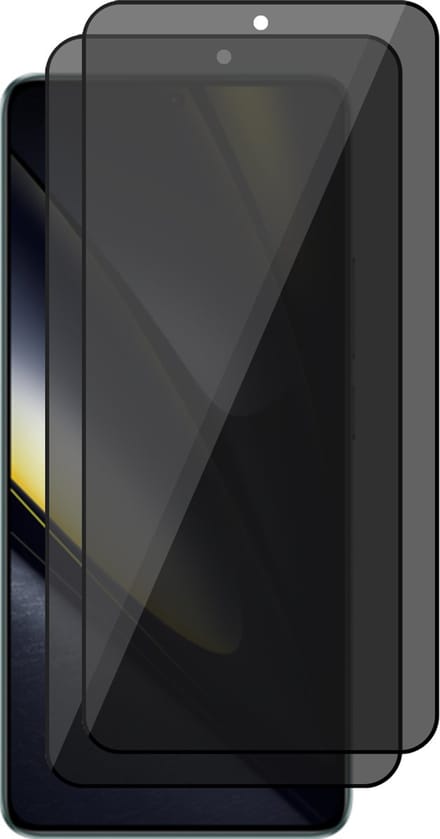 Privacy Screenprotector geschikt voor Poco F6 Pro - 2x Volledig Dekkend Glas Screen Protector