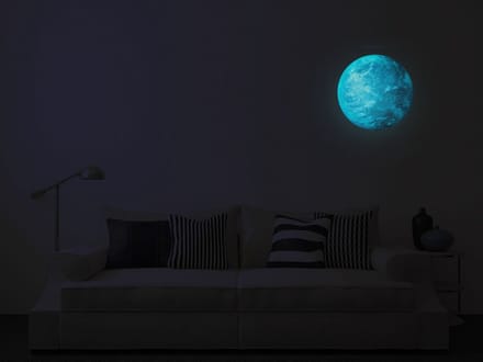 Muurstickers, decoratief zelfklevend, fosforescerend blauw, 30 cm