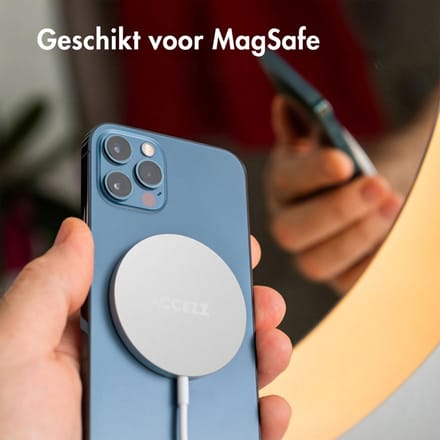 Accezz Draadloze Oplader - Geschikt voor MagSafe - Snellader 15W - USB C Kabel