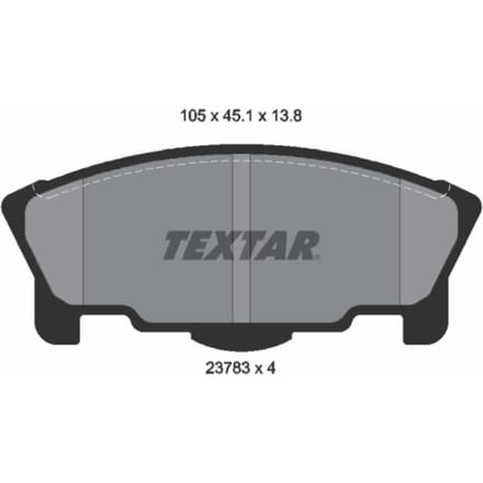 Remblokset TEXTAR 2378301, voor