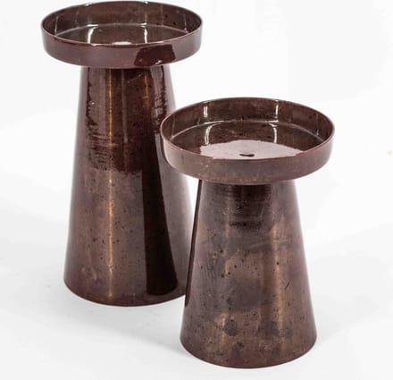 Metalen kaarsenstandaard rosewood