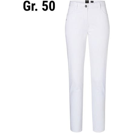 (6 stuks) KARLOWSKY Dames 5-zakken Broek - Wit - Maat: 50