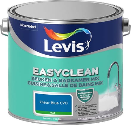 Levis - Easyclean Keuken & Badkamer Mix - Clear Blue C70 - Mengverf - 2,5 L