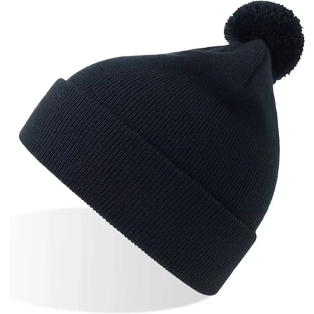 Atlantis Headwear - Kids Wind-s with Pompom Beanie - Navy - One Size