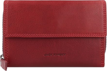 Jack Kinsky Montreal Portemonnee RFID-bescherming Leer 13.5 cm - Dames - Horizontaal - rot