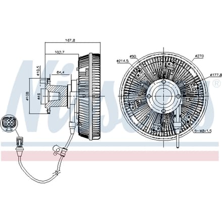 Koppeling, radiatorventilator NISSENS 86228