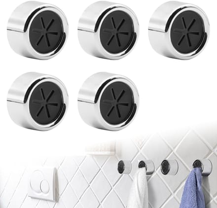 Dailygoods- Handdoekhouder zonder boren - 5 stuks