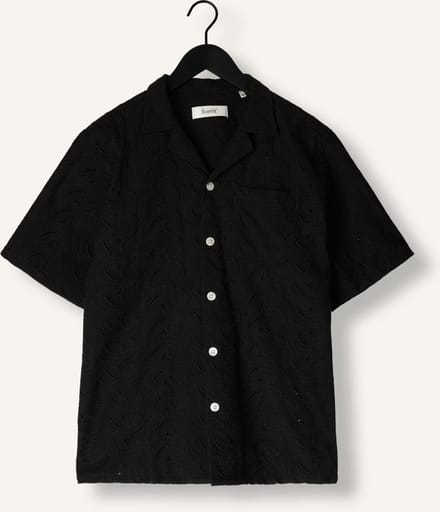 Forét Leo Paisley Shirt Overhemden Heren - Zwart - Maat M