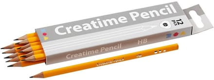 Creativ Company Potloden HB hardheid - Dikte 7 mm 12 stuks.