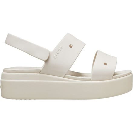 Women's Crocs Brooklyn Open Toe Flat Sandals in Stucco