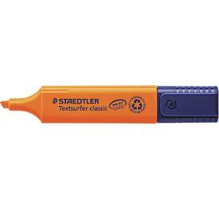 Staedtler Textsurfer Classic markeerstift, wigvormige punt, lijndikte 1-5 mm, navulbaar, met draaidop, gerecycled kunststof, schrijfkleur oranje, 1 stuk