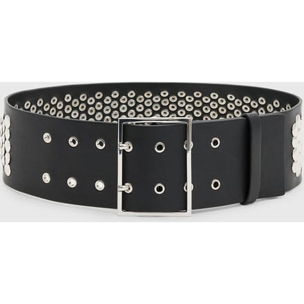 AllSaints Meredith Wide Belt Black/shiny Nickel Größe: S | Gürtel Outlet | Damen | Schwarz